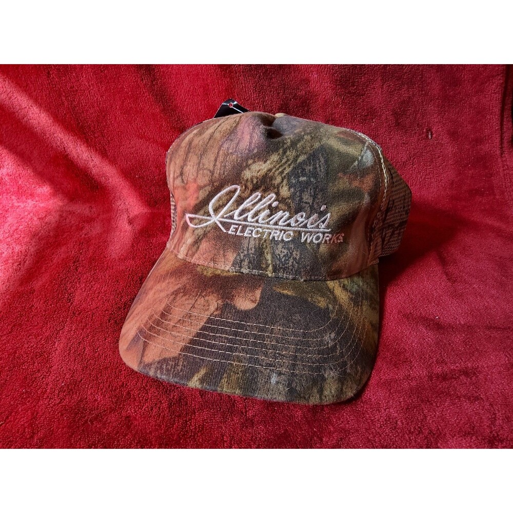 Bill Jordan's Advantage Timber Camoflage Camo Hat "Illinois Electric Works"